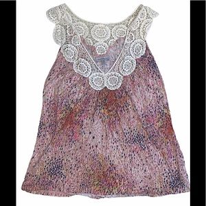 Charlotte russe crochet neck blouse Y2K